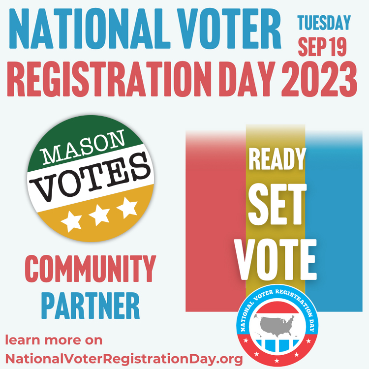 Mason Votes - National Voter Registration Day 2023 | Banner