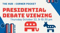 The final 2020 presidential debate is happening tonight, Thursday, October 22, at 9pm! If you’re on the Fairfax campus, stop by the Corner Pocket in The Hub (middle level) to […]