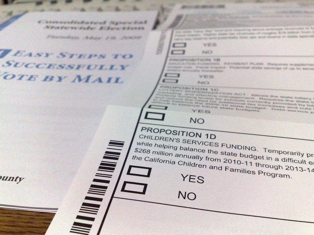 Voter ballots to vote by mail