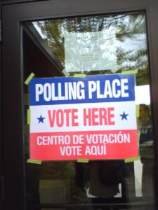 Vote Here sign
