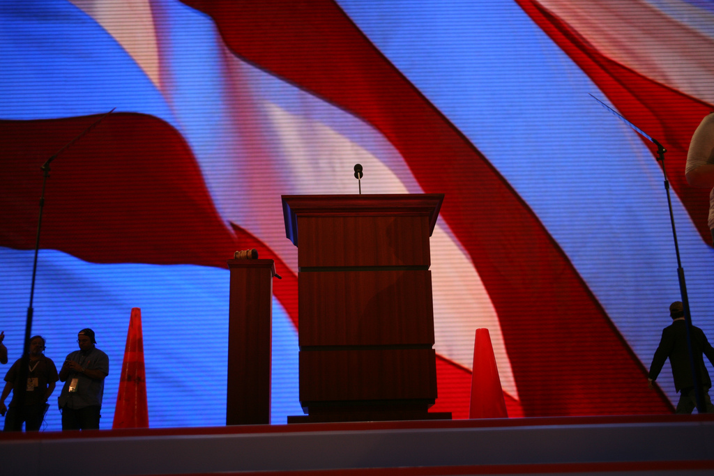 "Podium" by Tom LeGro, PBS Newsroom
