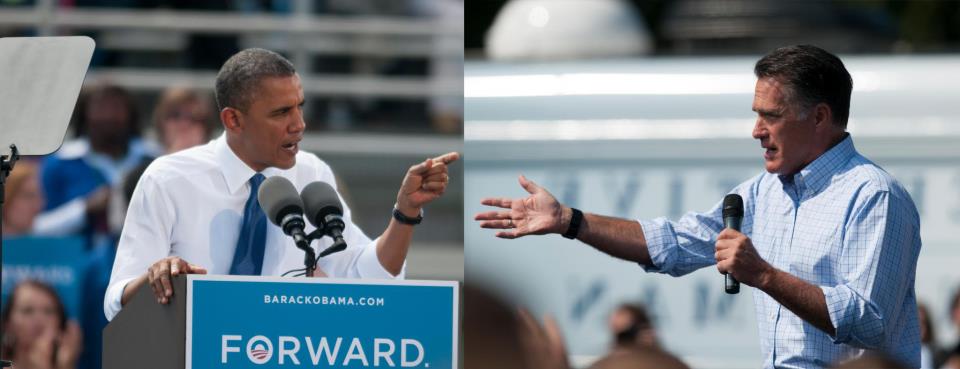 Obama and Romney