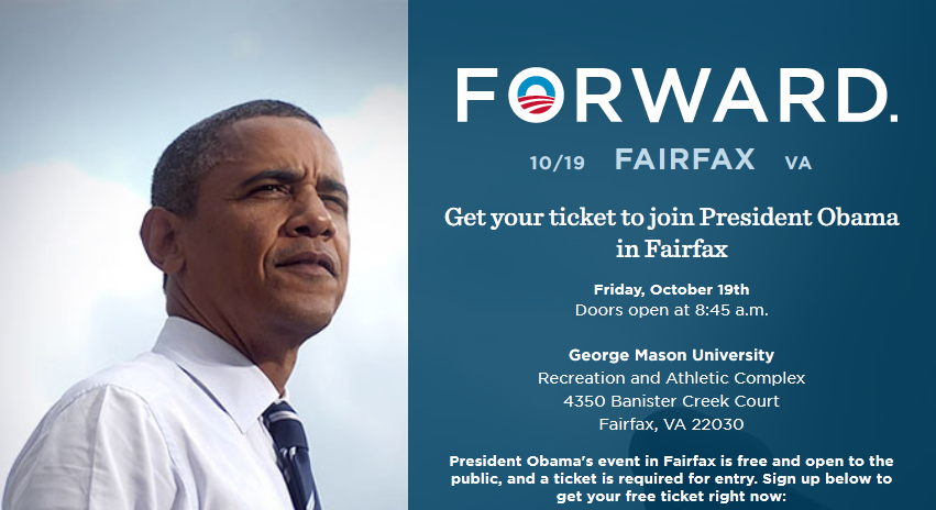 Obama to visit GMU Friday, Oct. 19, 2012