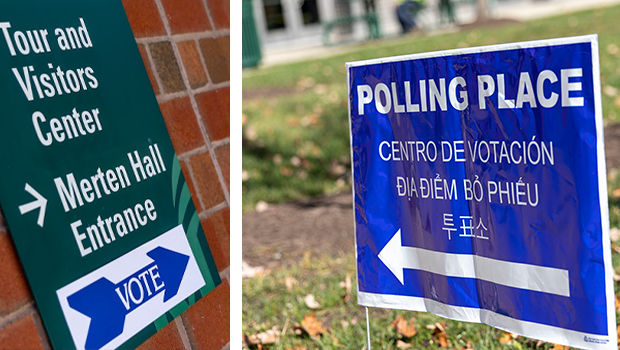 Banner representing Polling Place direction