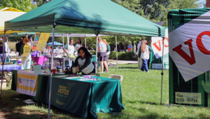 2026 National Voter Registration Day on Mason's Fairfax campus.