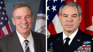 VA Senate Candidates Mark Warner (D) and Bert Mizusawa (R)